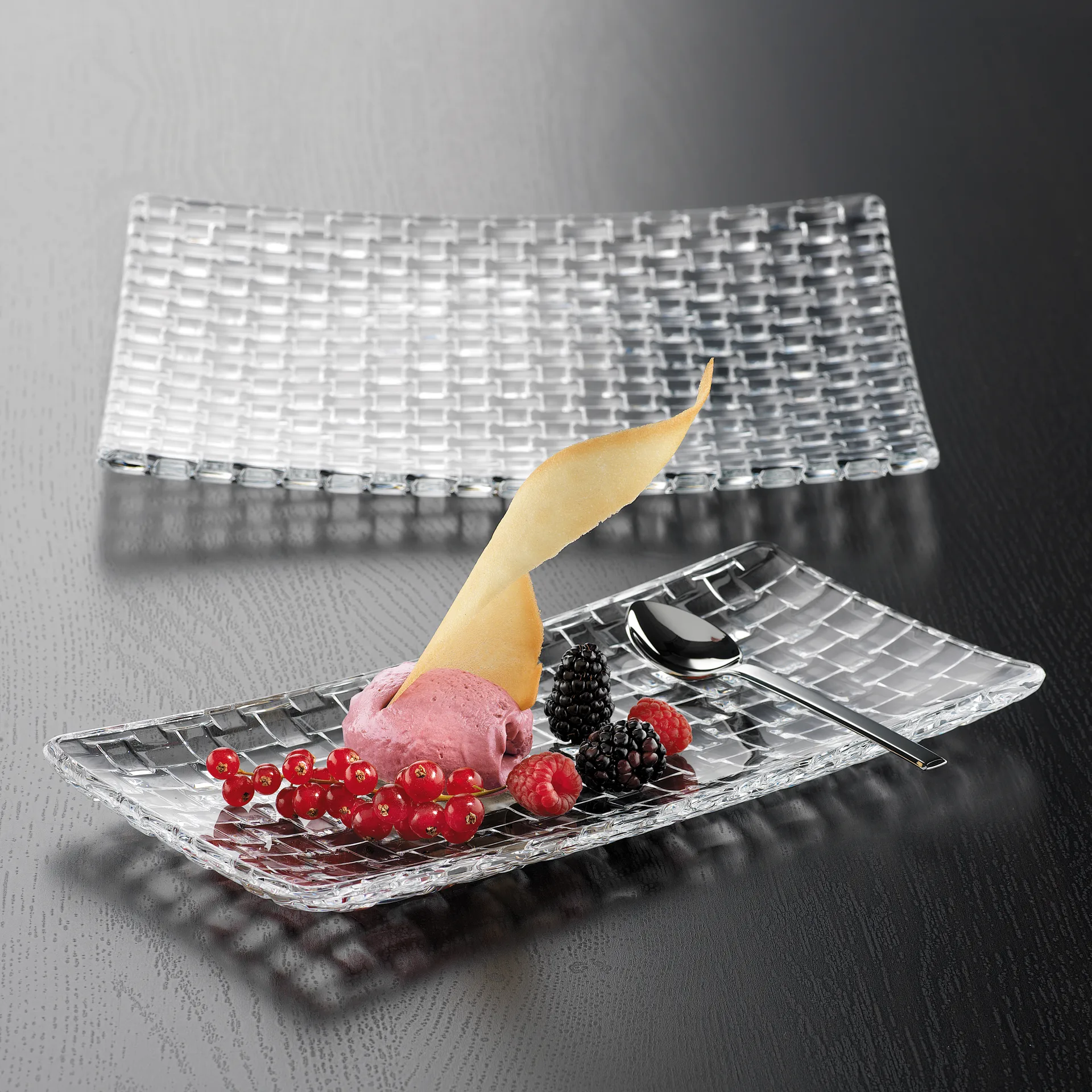 Plato Bossa Nova 14x28 cm, transparente Nachtmann