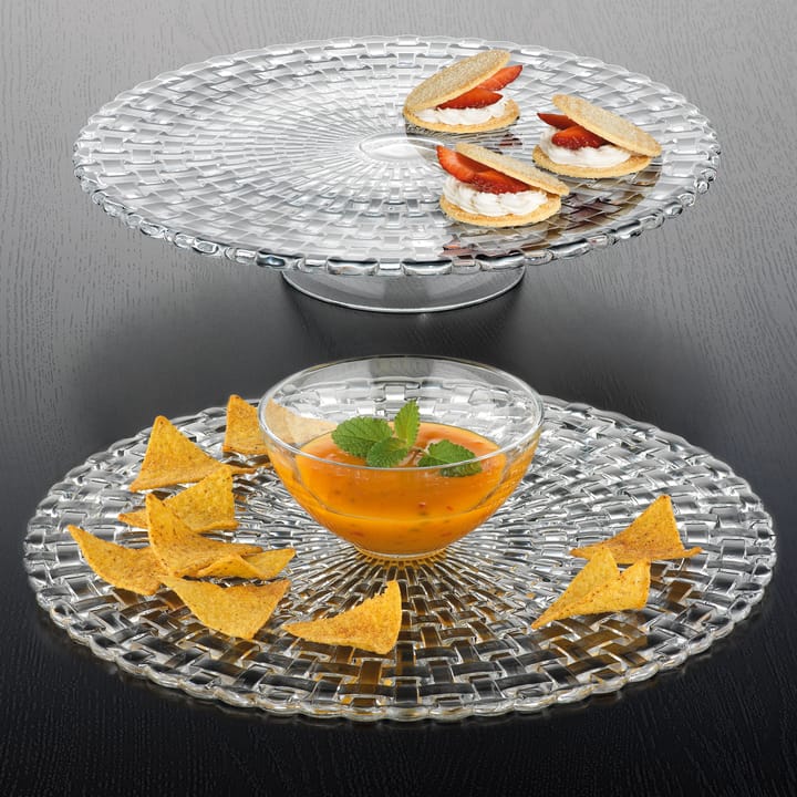 Plato para tarta/chip and dip Bossa Nova, transparente Nachtmann