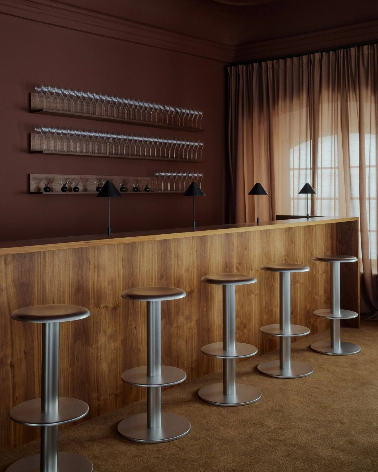 Coupe taburete de bar, Acero inoxidable, 76 cm New Works