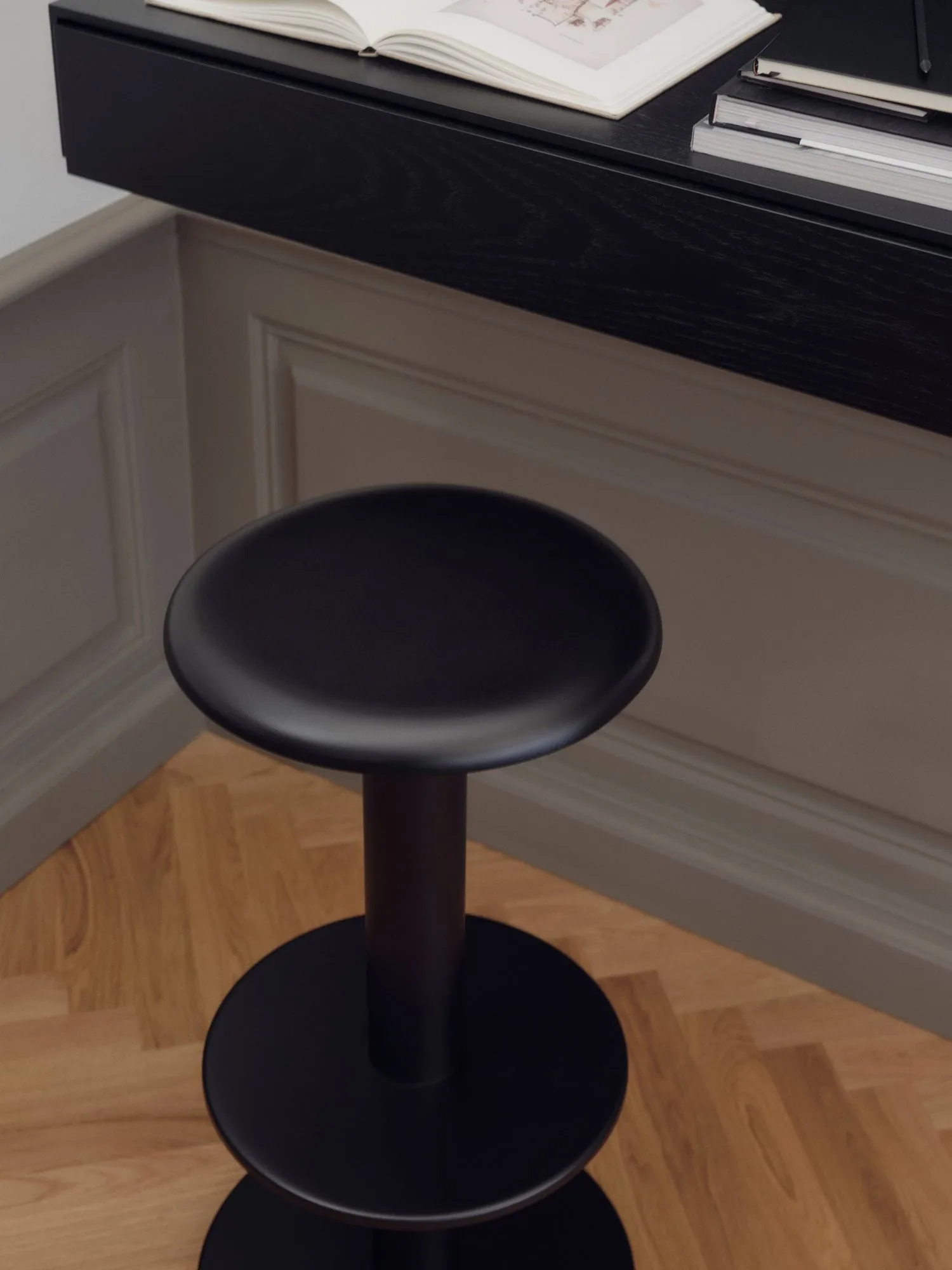 Coupe taburete de bar, Negro, 76 cm New Works