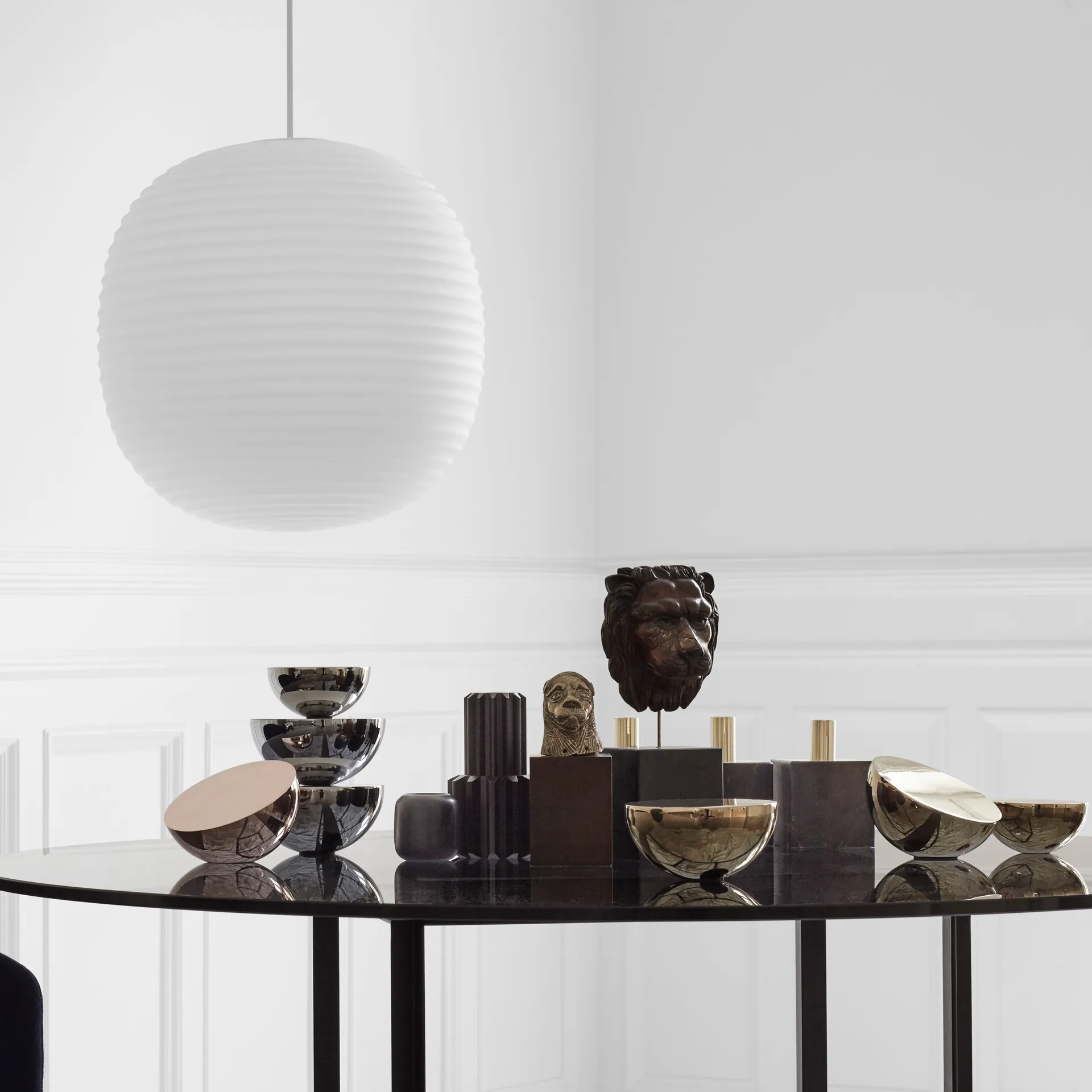 Espejo de mesa Aura, cobre New Works