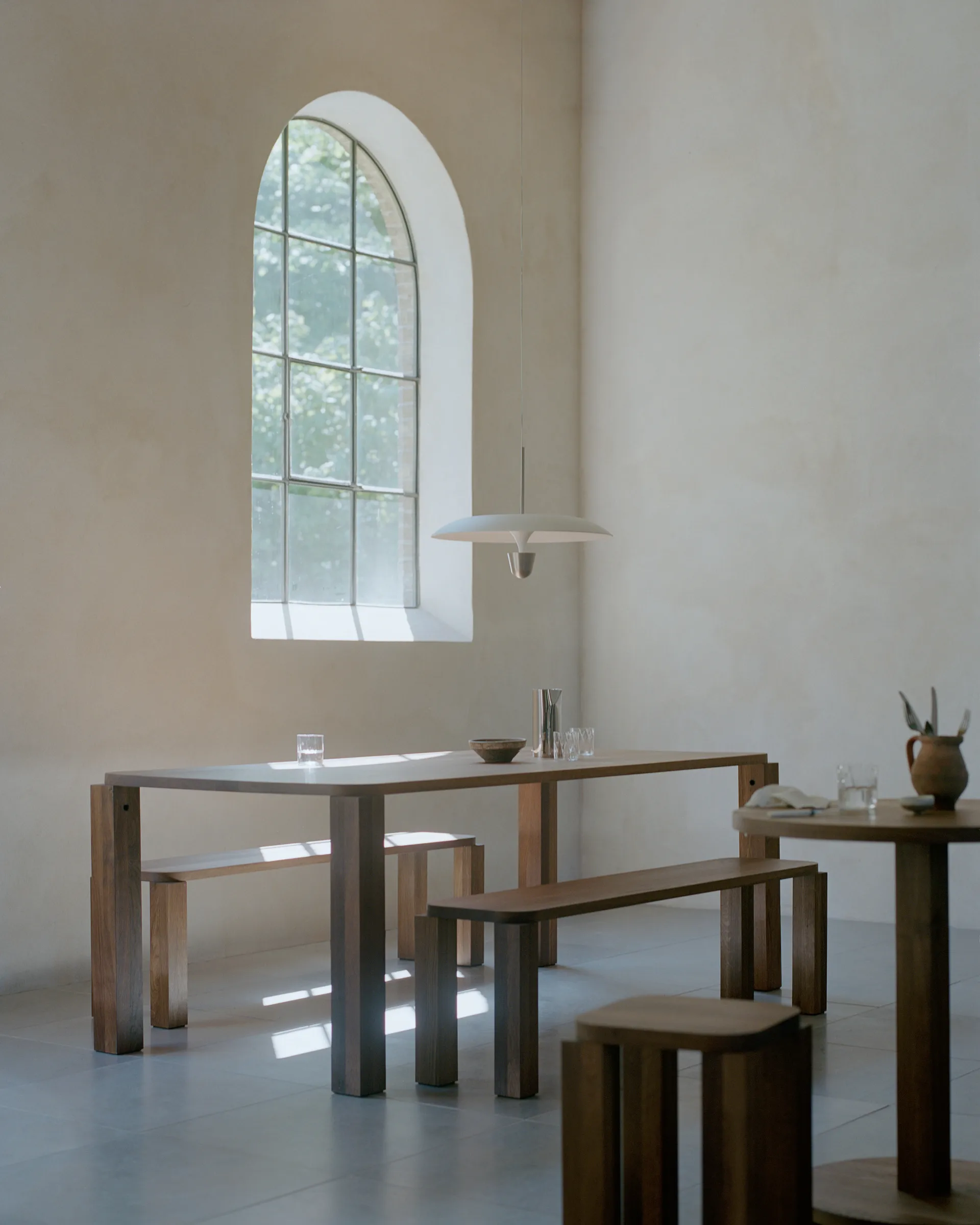 Lámpara colgante Kantarell Ø55 cm, Niquelado New Works