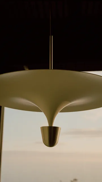 Lámpara colgante Kantarell Ø60 cm - Niquelado - New Works