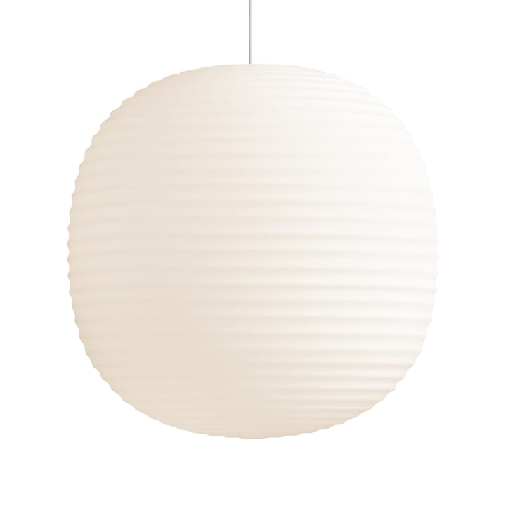 Lámpara colgante Lantern large - Frosted White opal glass - New Works