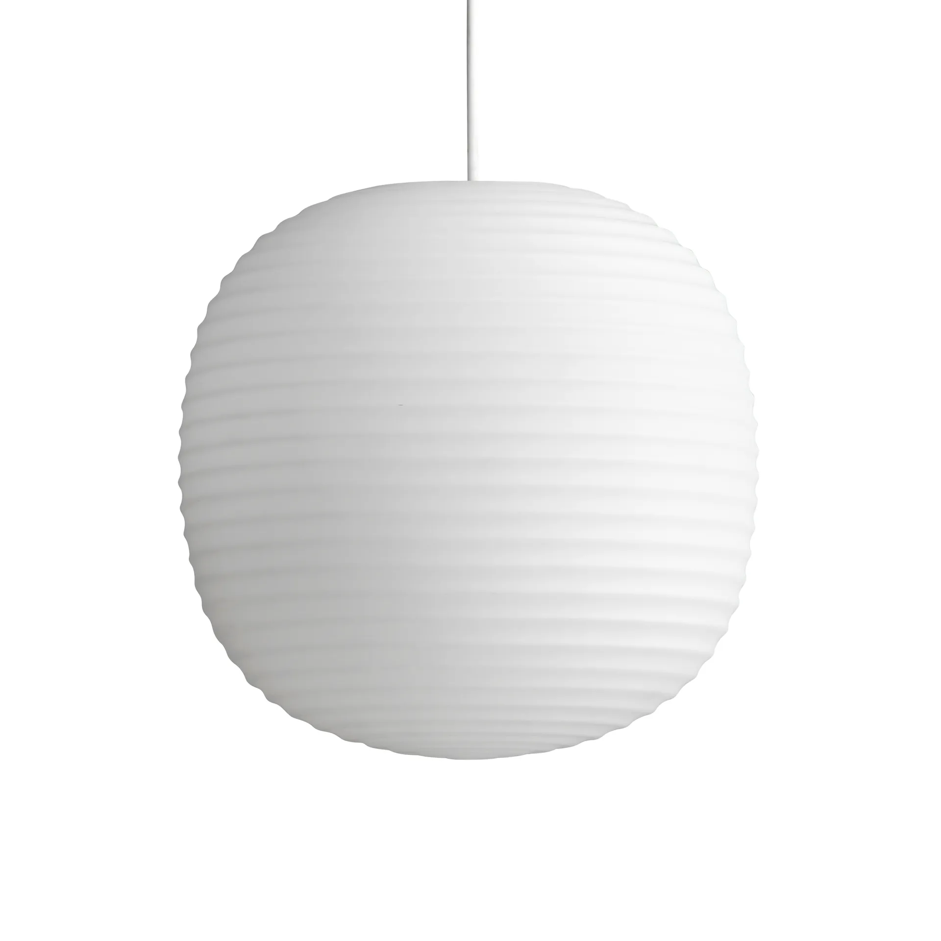 Lámpara colgante Lantern medium, Frosted White opal glass New Works