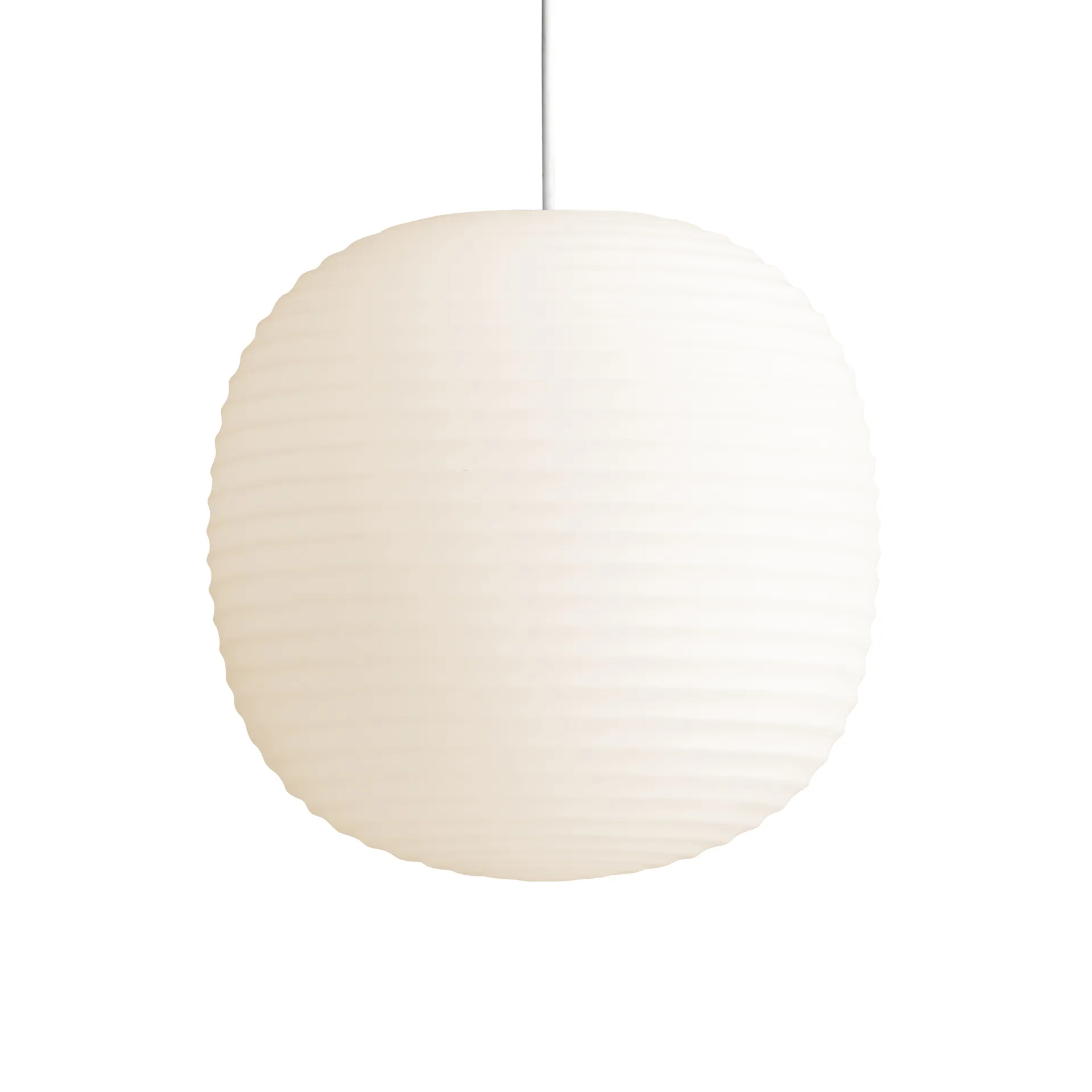 Lámpara colgante Lantern medium, Frosted White opal glass New Works
