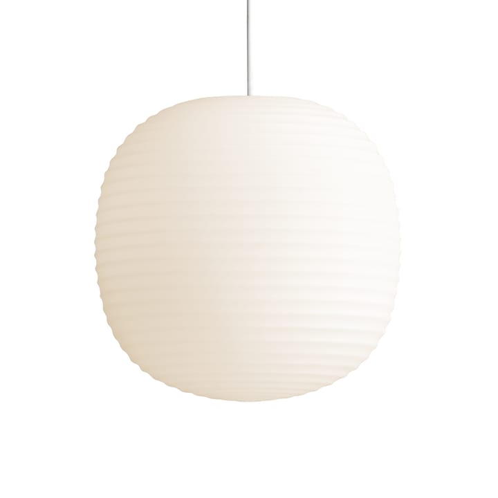 Lámpara colgante Lantern medium - Frosted White opal glass - New Works