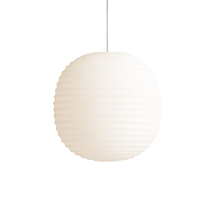 Lámpara colgante Lantern small - Frosted White opal glass - New Works