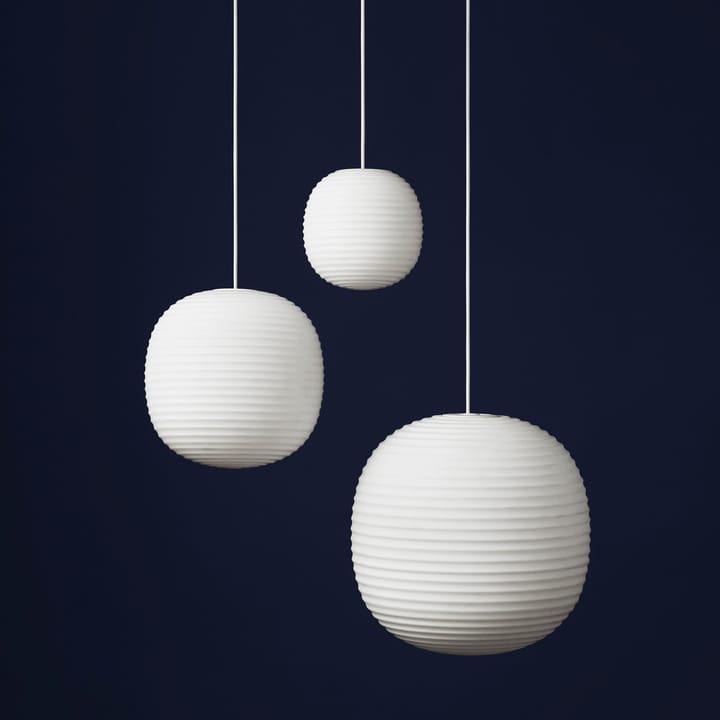 Lámpara colgante Lantern small, Frosted White opal glass New Works