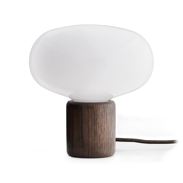 Lámpara de mesa Karl-Johan, Smoked oak-White opal glass New Works