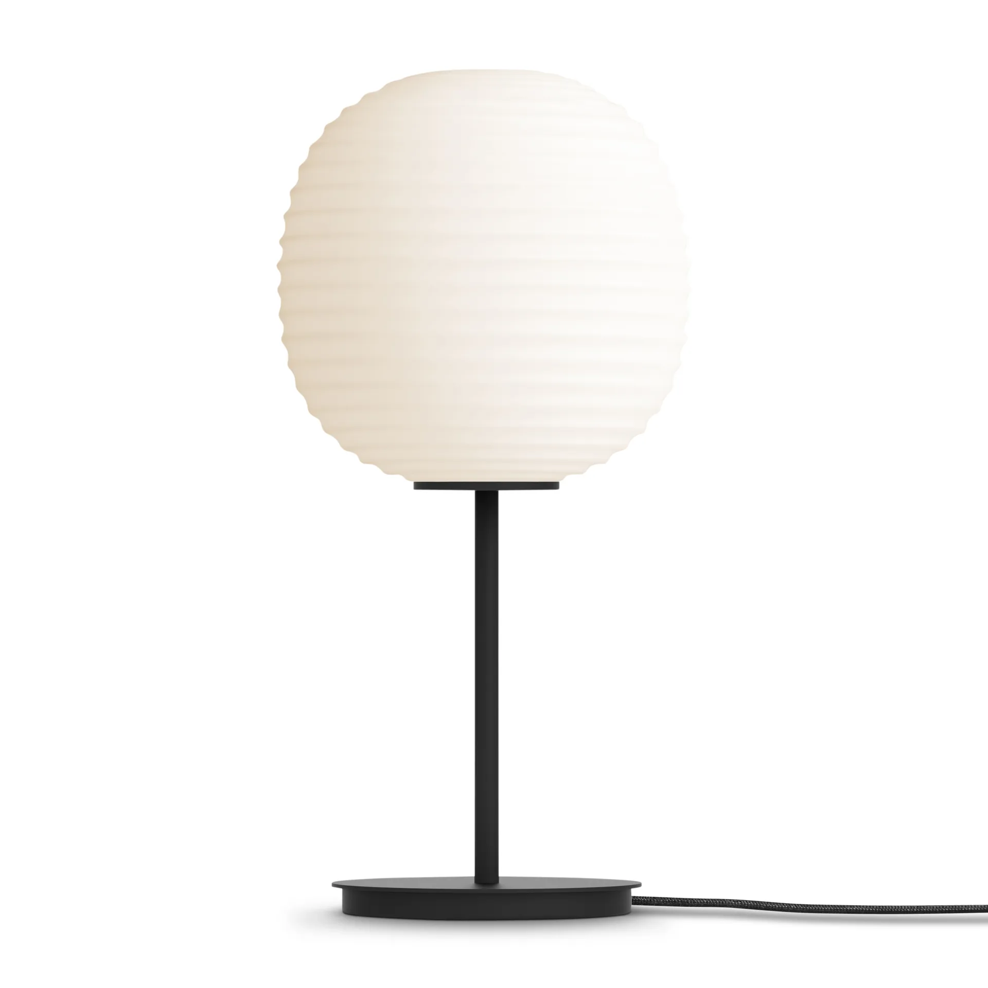 Lámpara de mesa Lantern small, Frosted White opal glass New Works