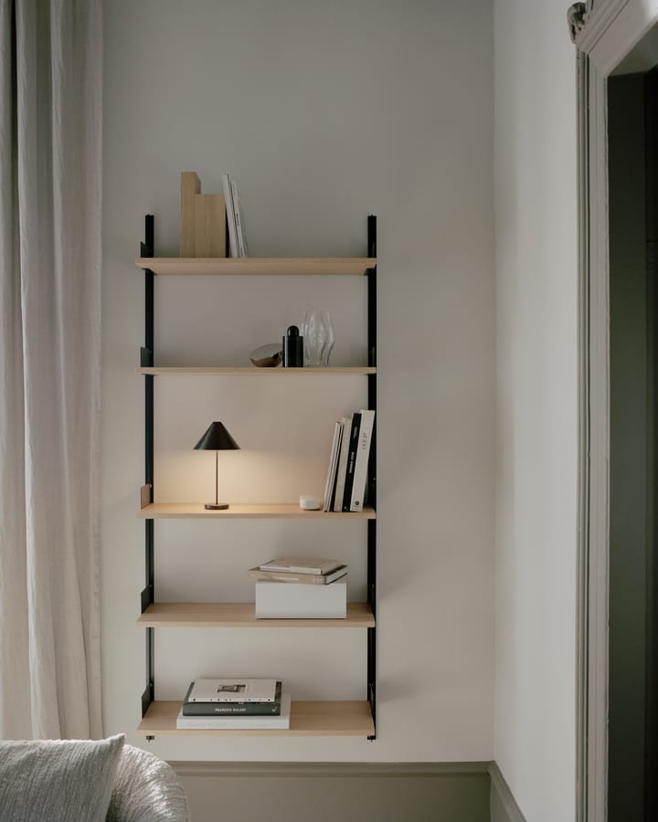 Lámpara de mesa portátil Brolly, Steel black New Works
