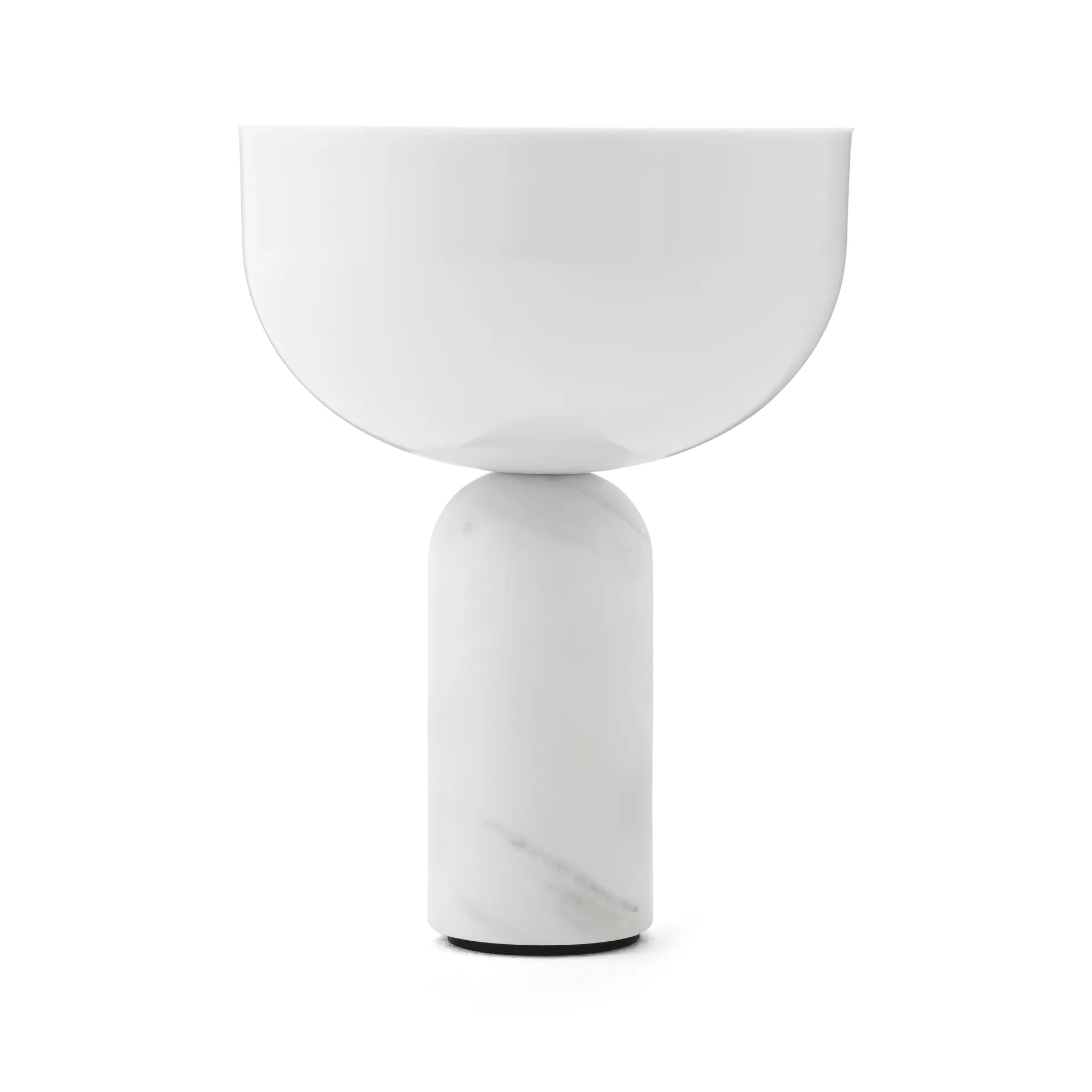 Lámpara de mesa portátil Kizu, White marble New Works