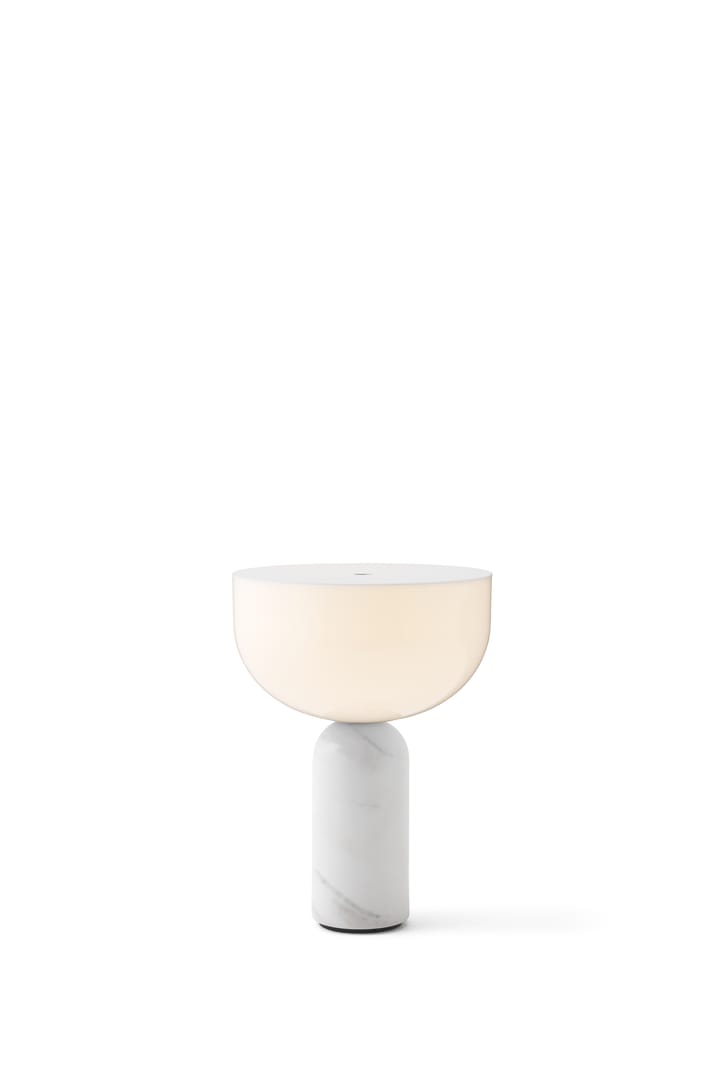 Lámpara de mesa portátil Kizu, White marble New Works
