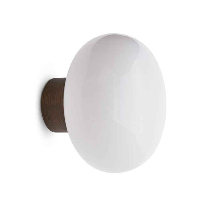 Lámpara de pared Karl-Johan, Smoked oak-White opal glass New Works