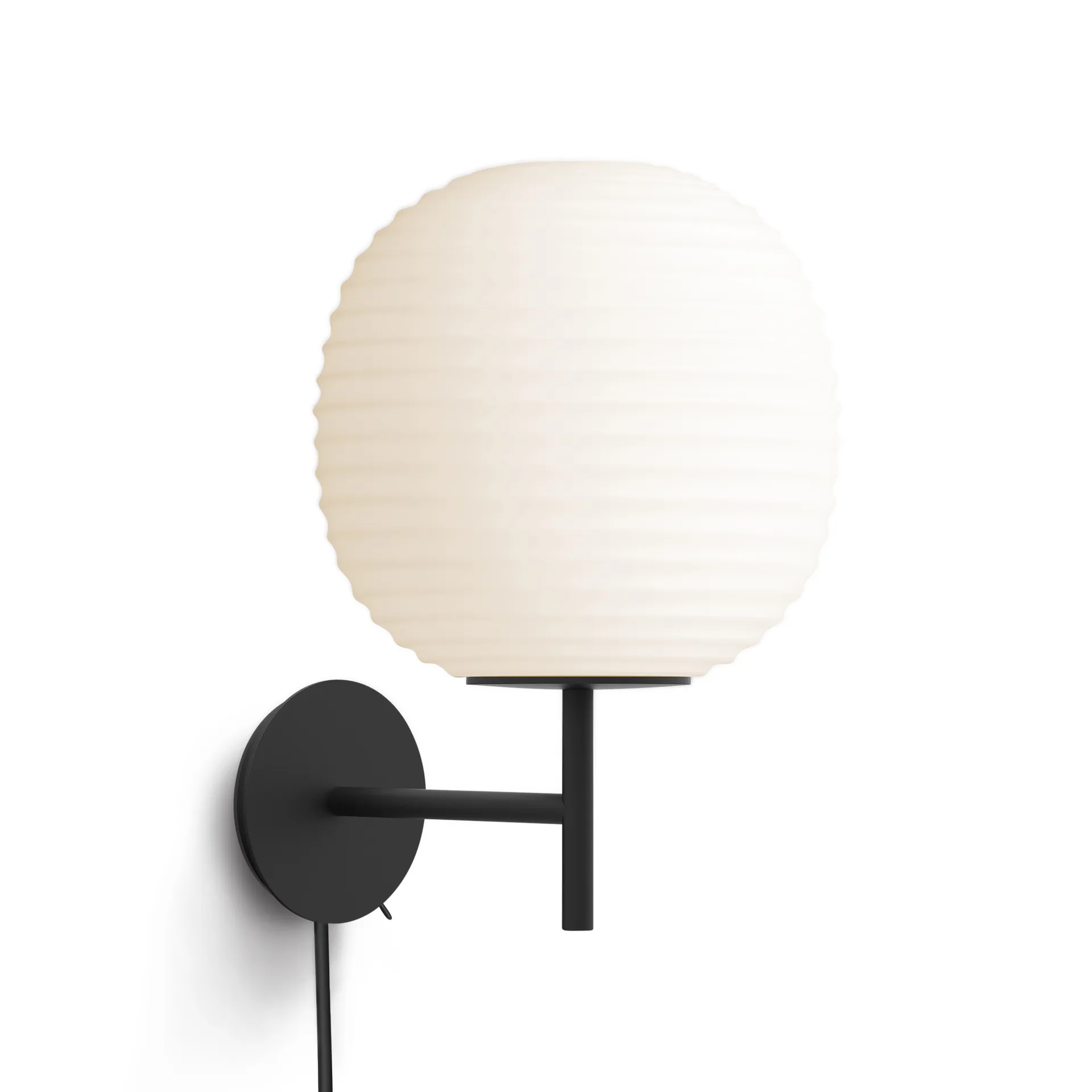 Lámpara de pared Lantern small, Frosted White opal glass New Works