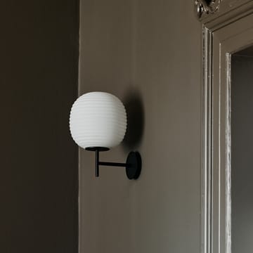 Lámpara de pared Lantern small - Frosted White opal glass - New Works