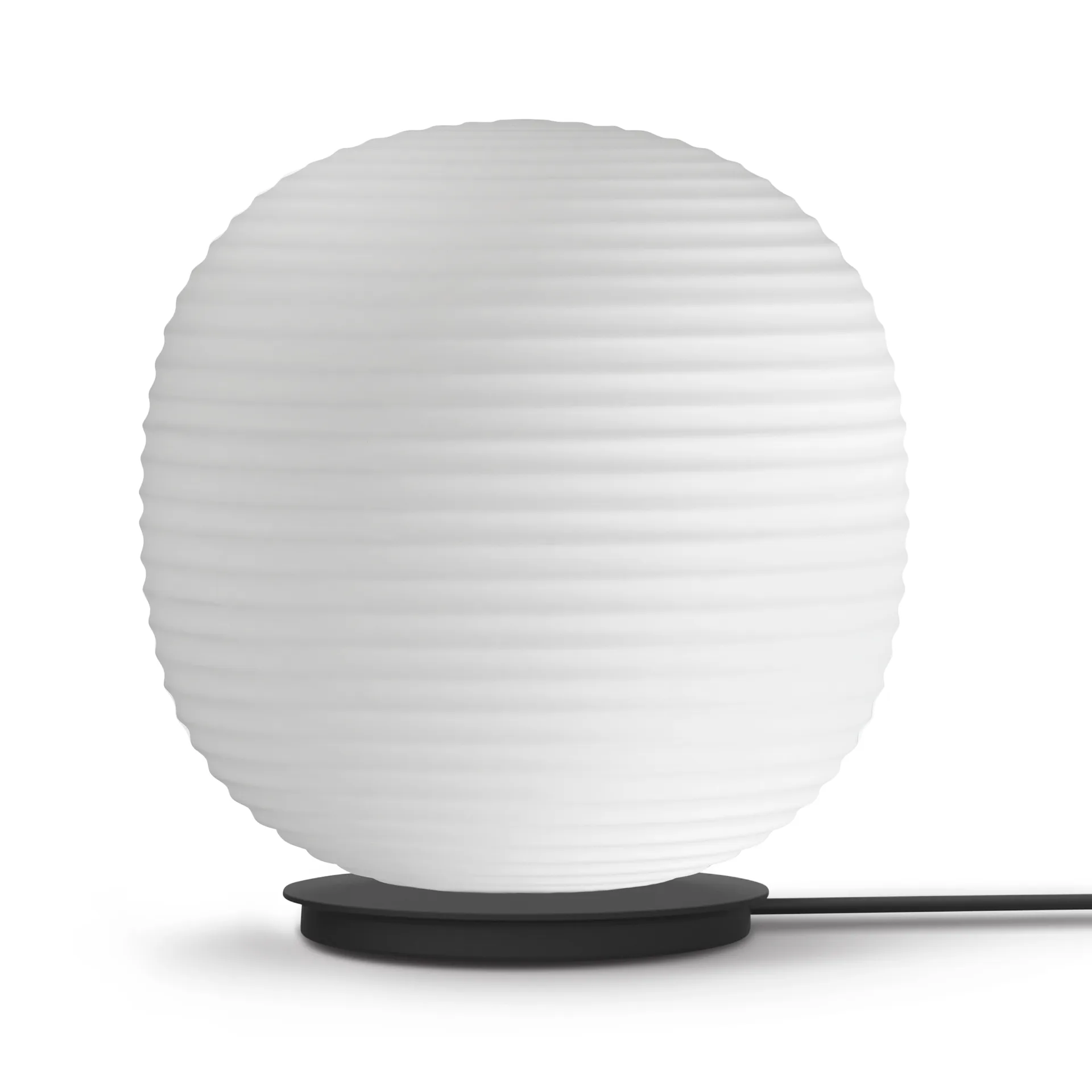 Lámpara de pie Lantern Globe large, Frosted White opal glass New Works