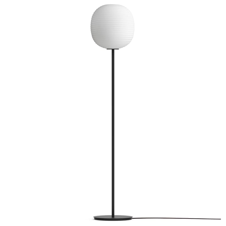 Lámpara de pie Lantern medium, Frosted White opal glass New Works