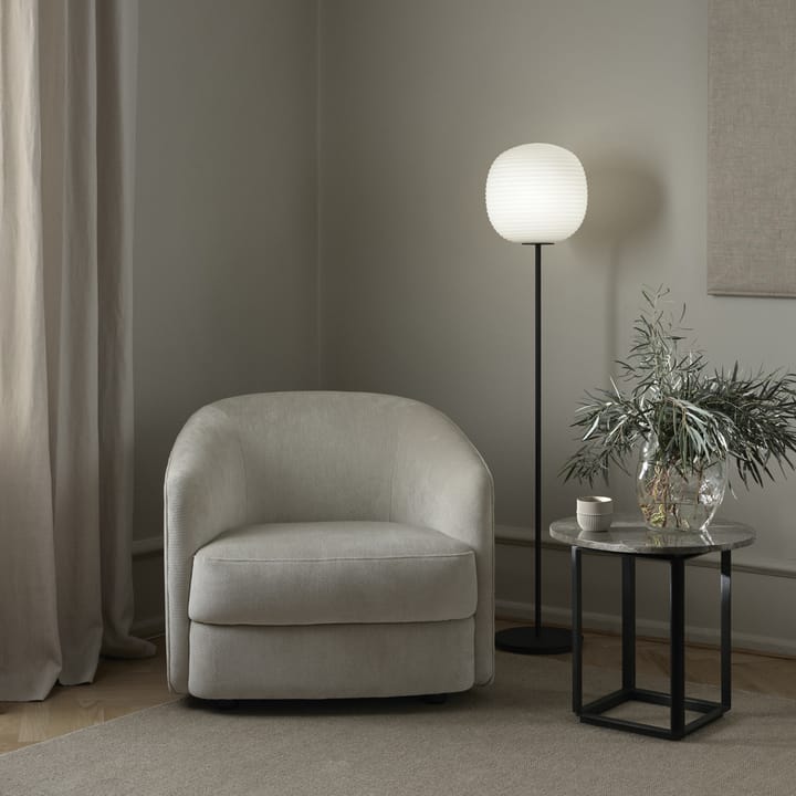 Lámpara de pie Lantern medium, Frosted White opal glass New Works