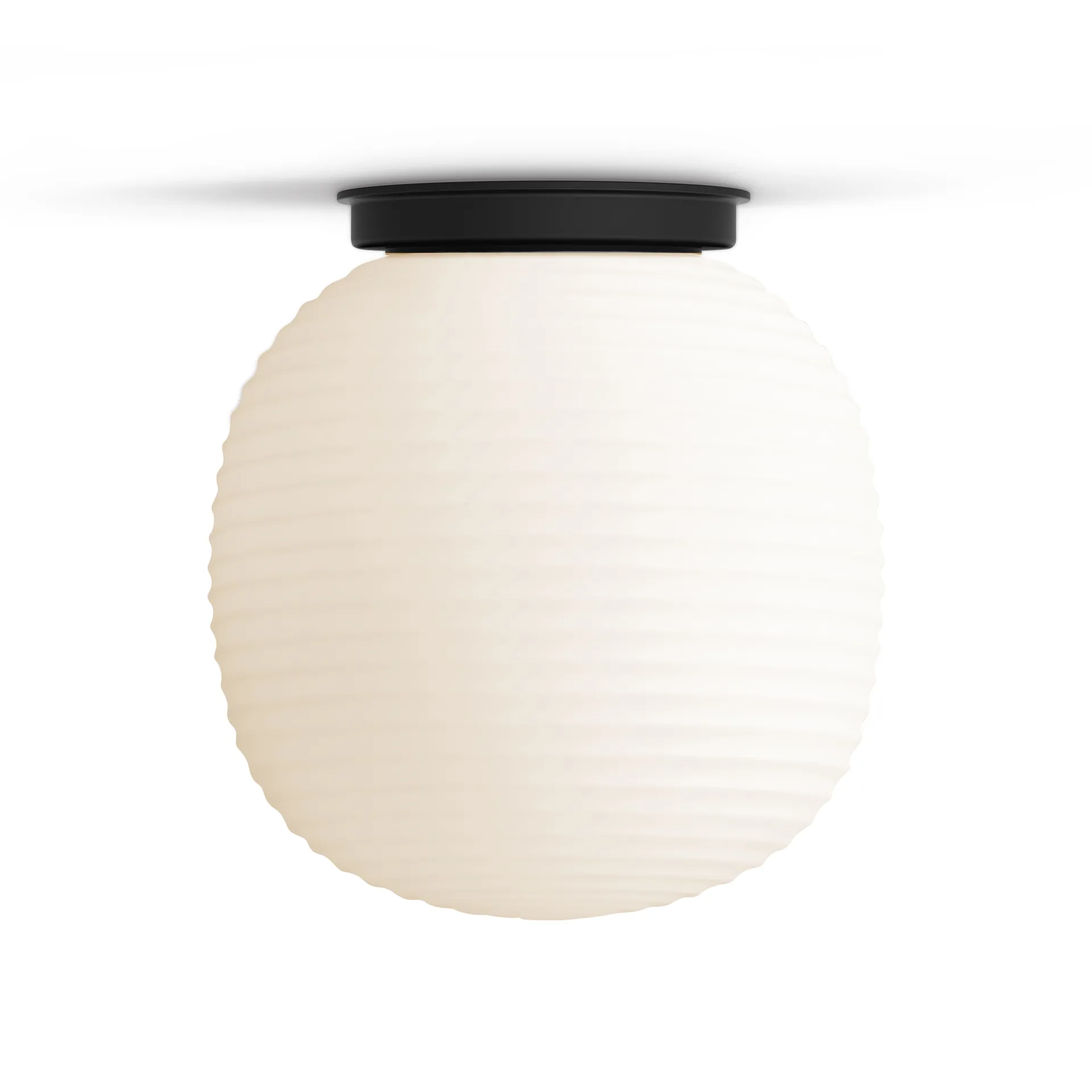 Lámpara de techo Lantern medium, Frosted White opal glass New Works