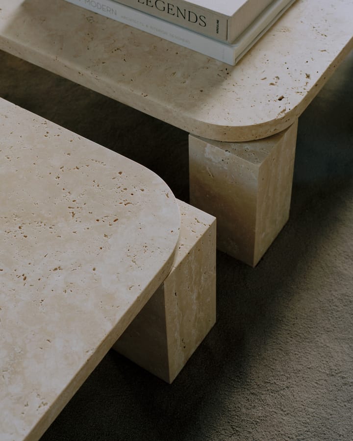 Mesa de centro Atlas 60x60 cm, Travertino sin relleno New Works
