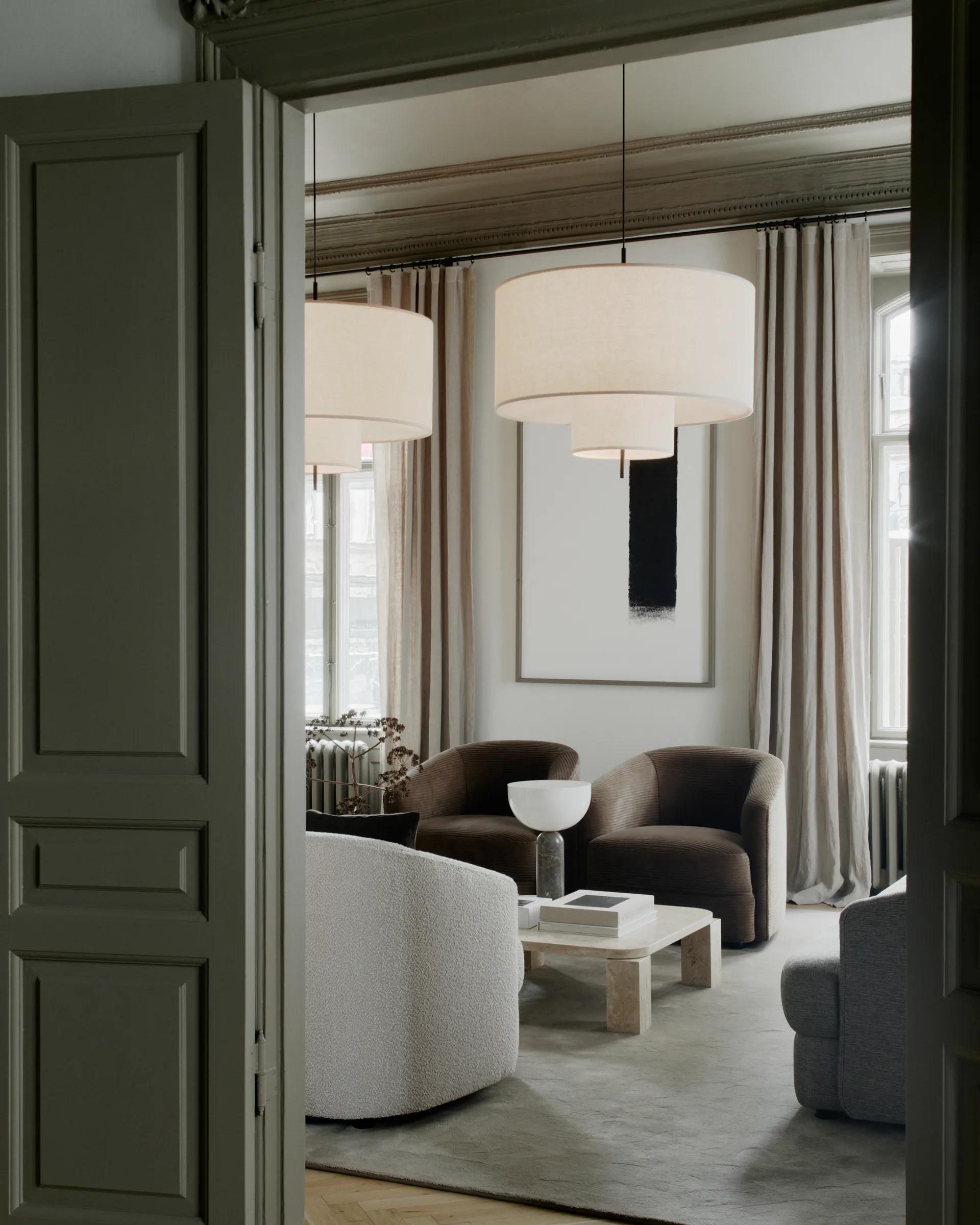 Mesa de centro Atlas 60x60 cm, Travertino sin relleno New Works