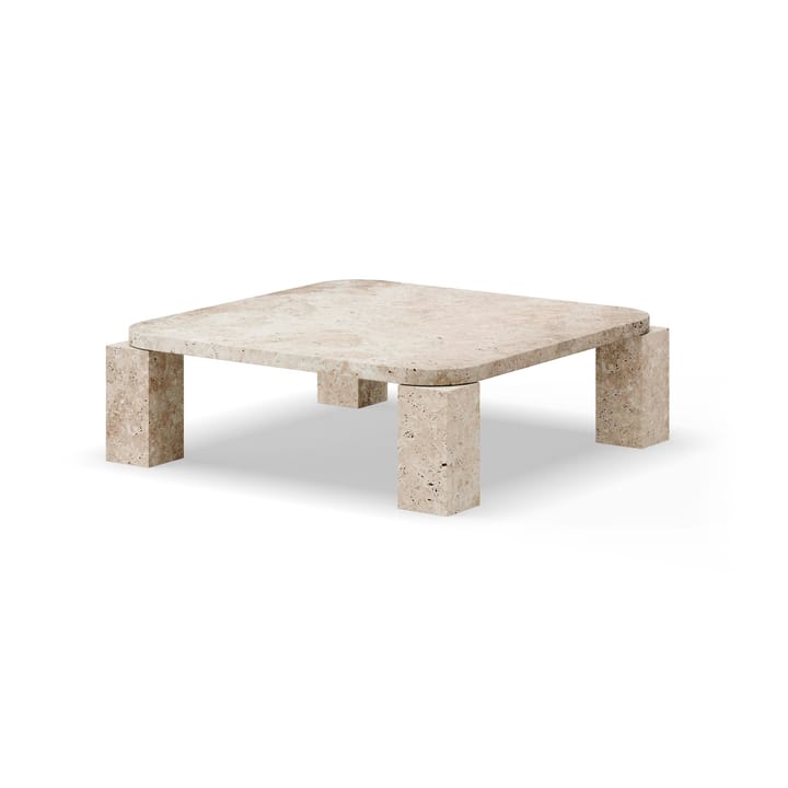 Mesa de centro Atlas 82x82 cm, Travertino sin relleno New Works