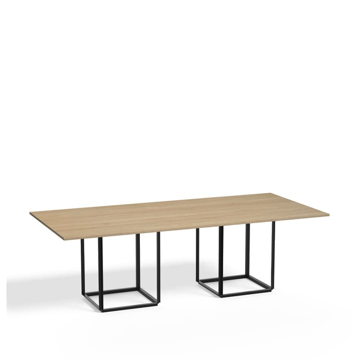Mesa de comedor Florence rectangular , roble natural, soporte negro New Works