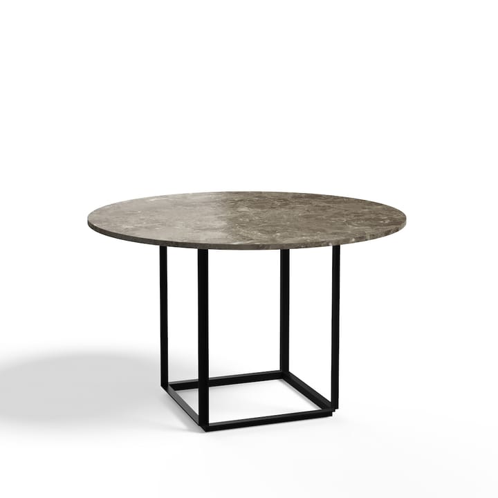 Mesa de comedor Florence redonda  - mármol gris du marais, ø120 cm, soporte negro - New Works