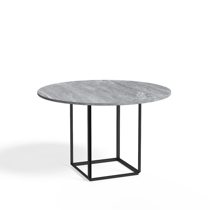 Mesa de comedor Florence redonda  - mármol ruivina gris, ø120 cm, soporte negro - New Works