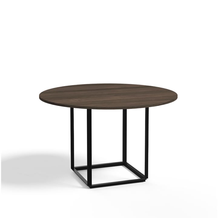 Mesa de comedor Florence redonda  - nogal, ø120 cm, soporte negro - New Works