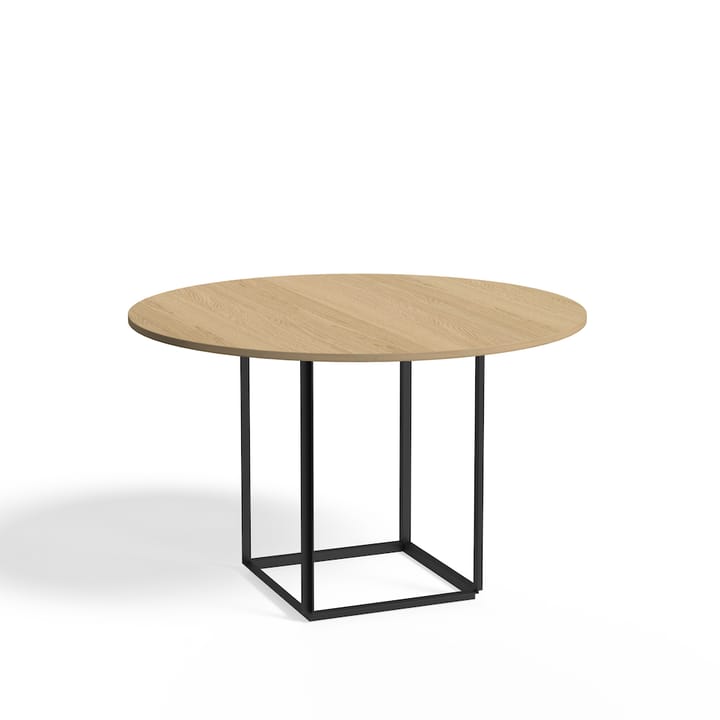 Mesa de comedor Florence redonda  - roble natural, ø120 cm, soporte negro - New Works