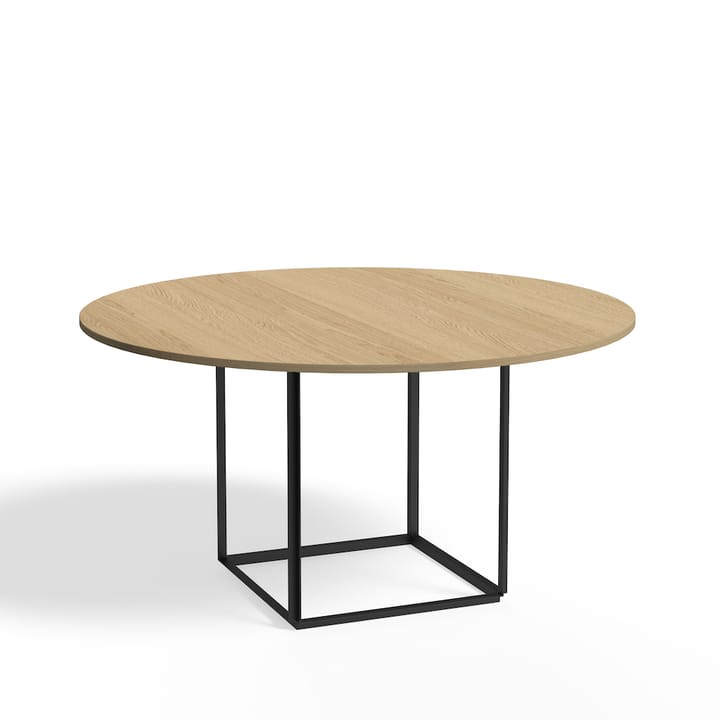 Mesa de comedor Florence redonda  - roble natural, ø145 cm, soporte negro - New Works