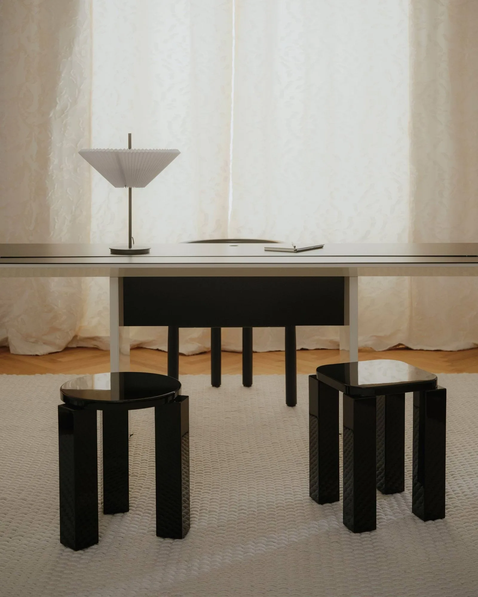 Nebra lámpara de pie, White (blanco), 150 cm New Works