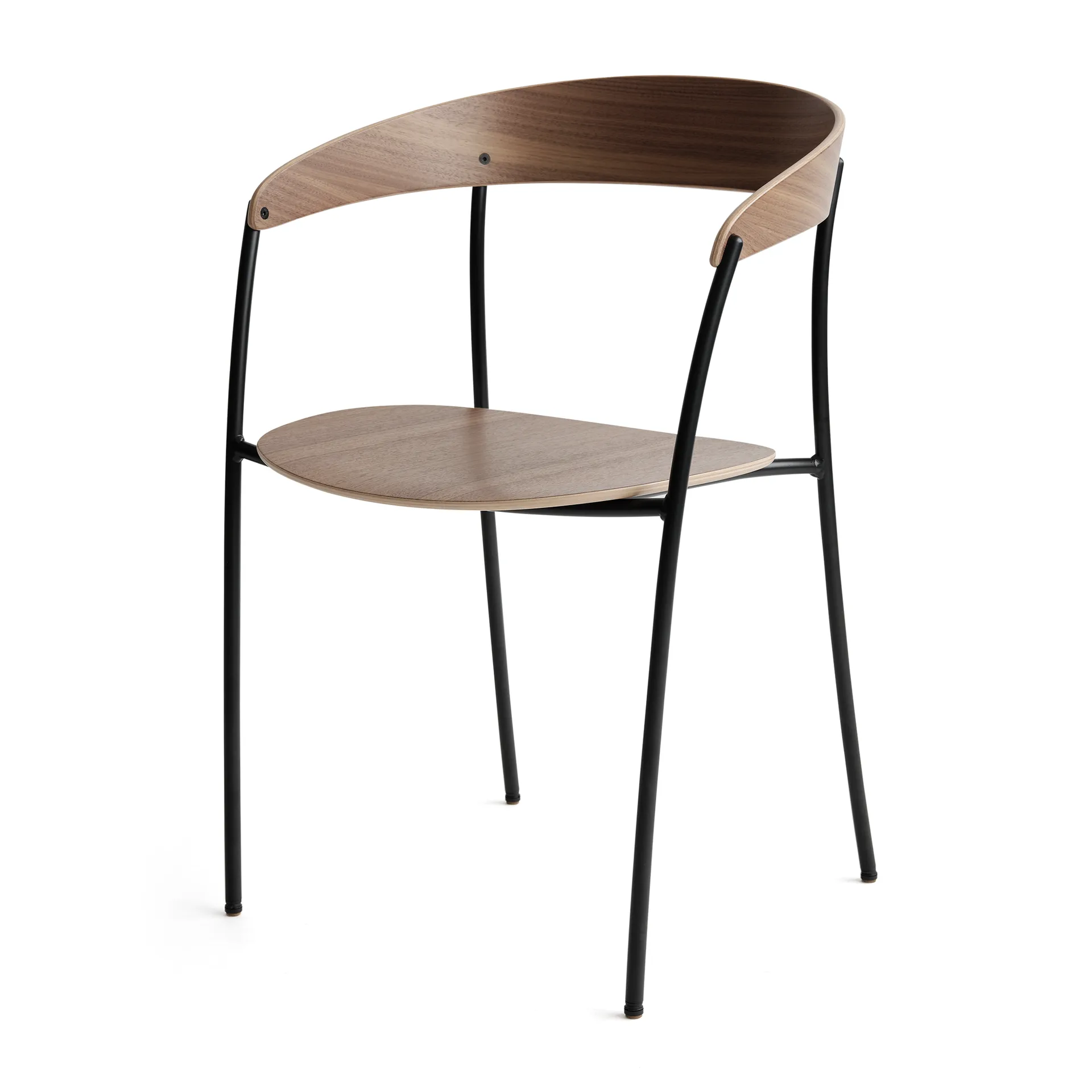 Silla con reposabrazos Missing, Nogal New Works