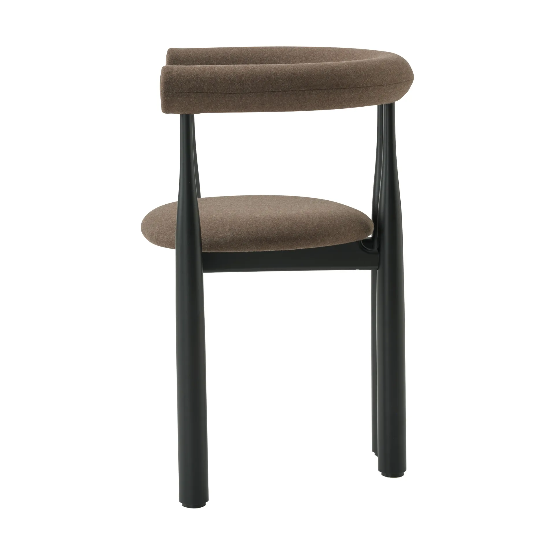 Sillón con brazos Bukowski tapizado, Negro, Wooly Plus 1008 New Works