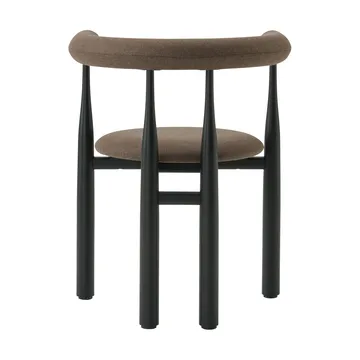 Sillón con reposabrazos Bukowski tapizado - Negro, Wooly Plus 1008 - New Works