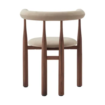 Sillón con reposabrazos Bukowski tapizado - Nogal, Megan 26 Beige - New Works