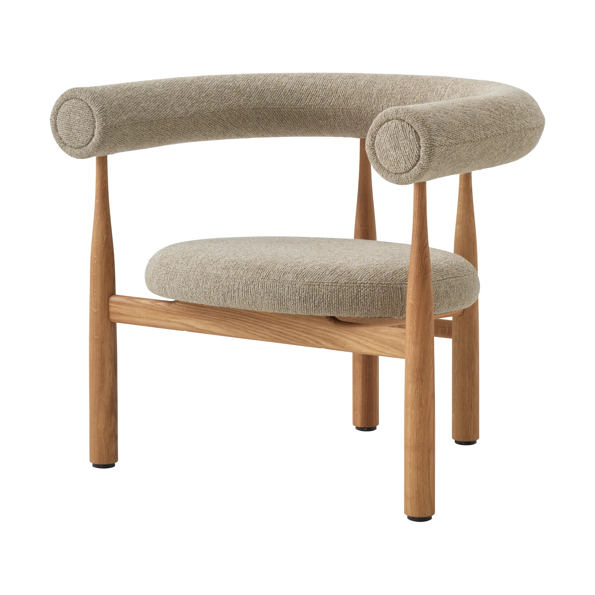 Sillón lounge Bukowski, Roble, Moss 17 New Works