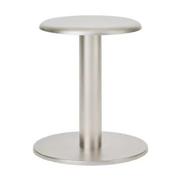 Taburete redondo Coupe - Acero inoxidable, Ø40x46 cm - New Works