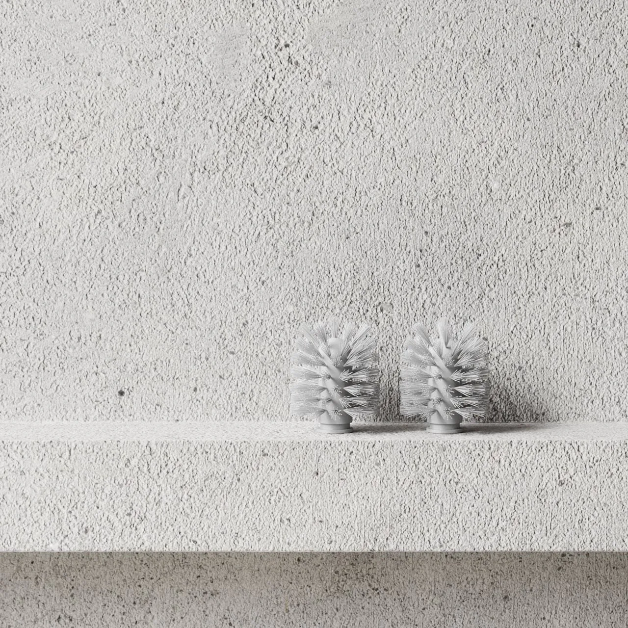 Cabezal de cepillo de WC Nichba, Blanco, 2-pack Nichba