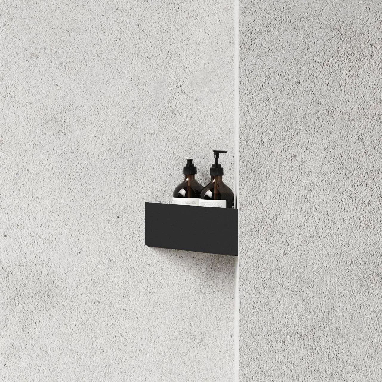 Estante de ducha Nichba, Black, esquina Nichba