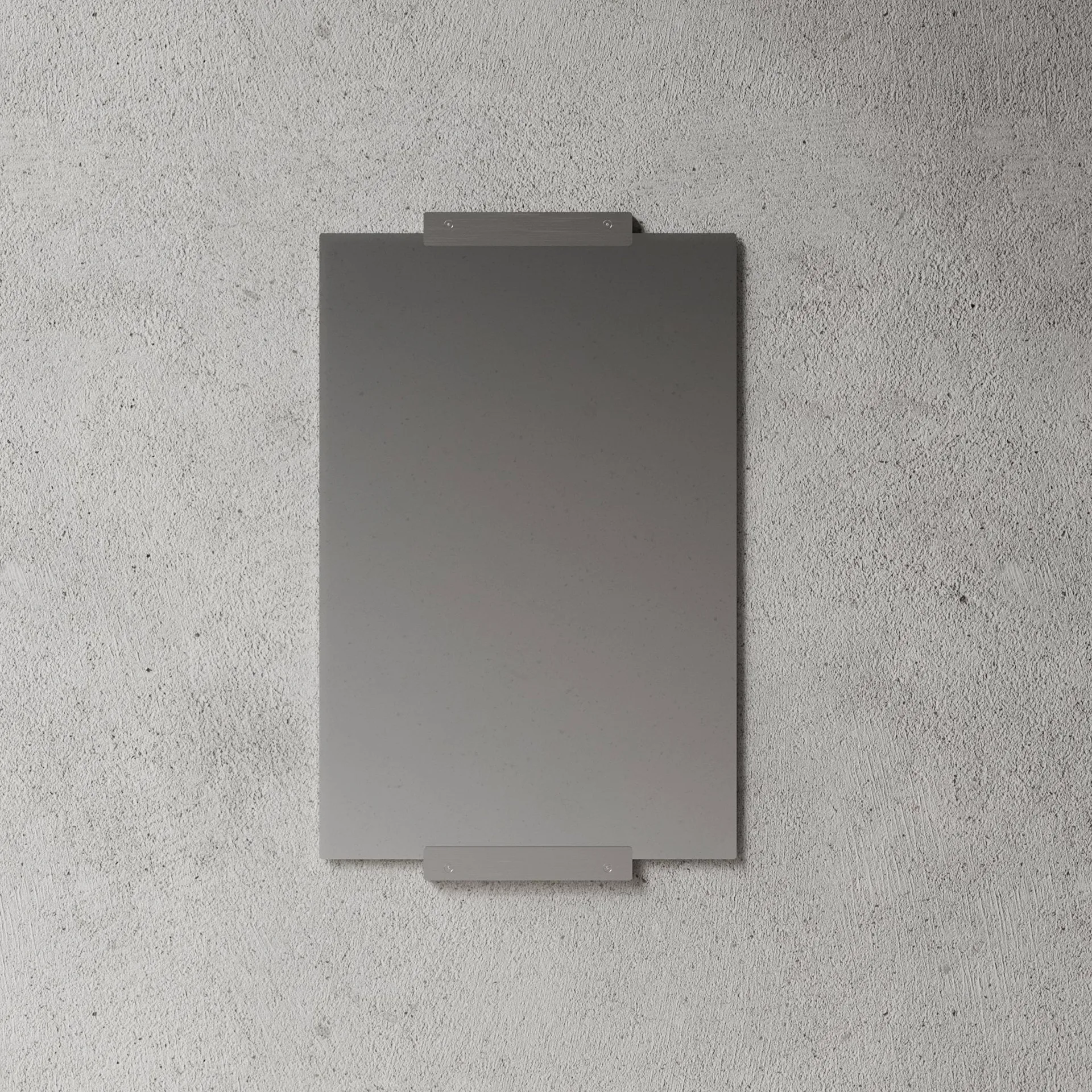 Nichba espejo de pared, Acero inoxidable cepillado, 70x50 cm Nichba