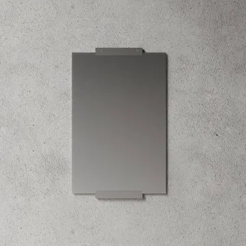 Nichba espejo de pared - Acero inoxidable cepillado, 70x50 cm - Nichba