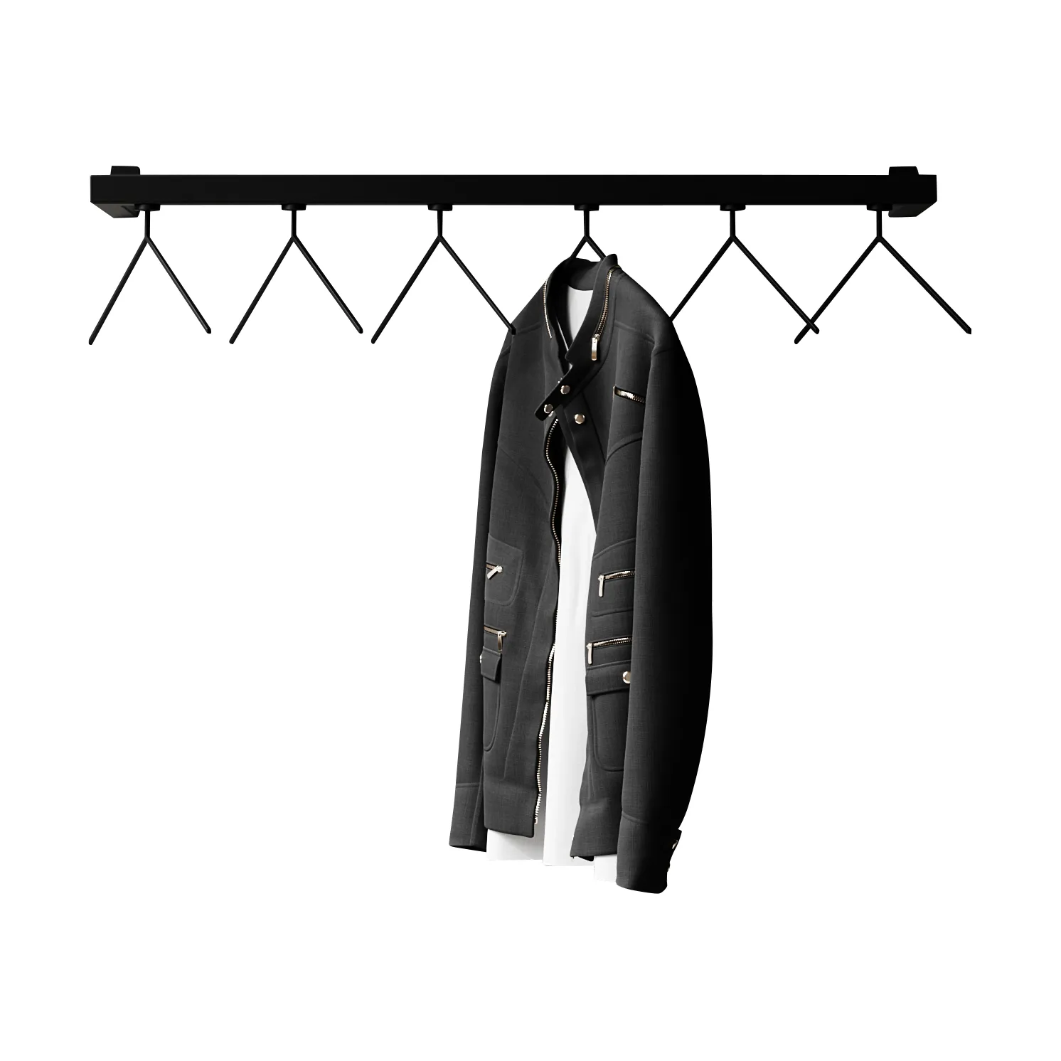 Nichba HangSys perchero, Negro, 100 cm Nichba