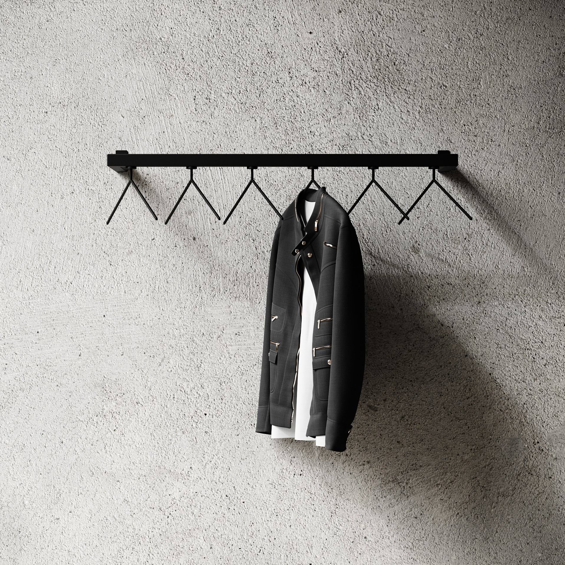Nichba HangSys perchero, Negro, 100 cm Nichba