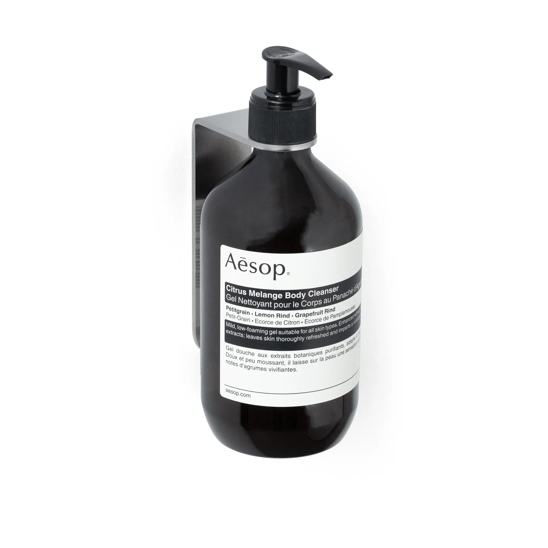 Nichba portajabón, Acero inoxidable cepillado, simple Nichba