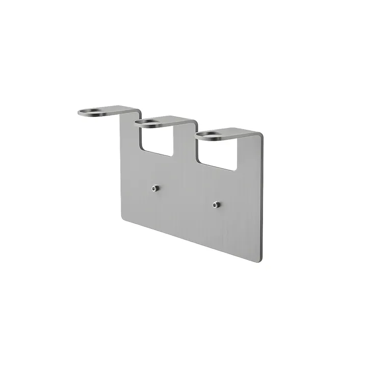 Nichba portajabón - Acero inoxidable cepillado, triple - Nichba