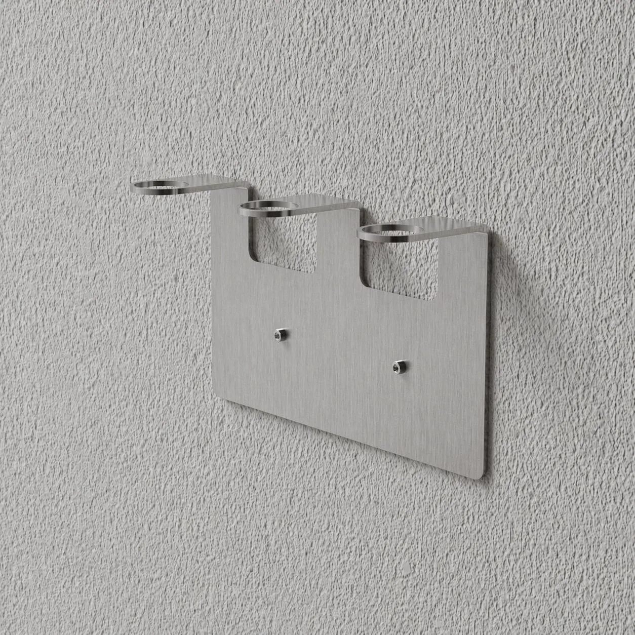 Nichba portajabón, Acero inoxidable cepillado, triple Nichba